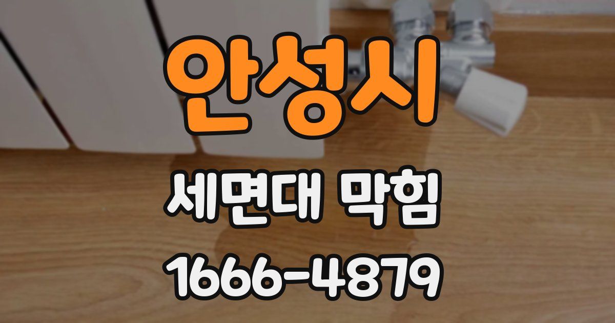 안성시 세면대 막힘