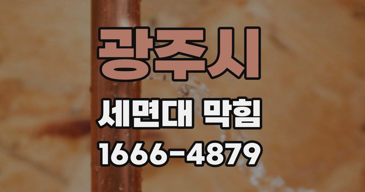 광주시 세면대 막힘