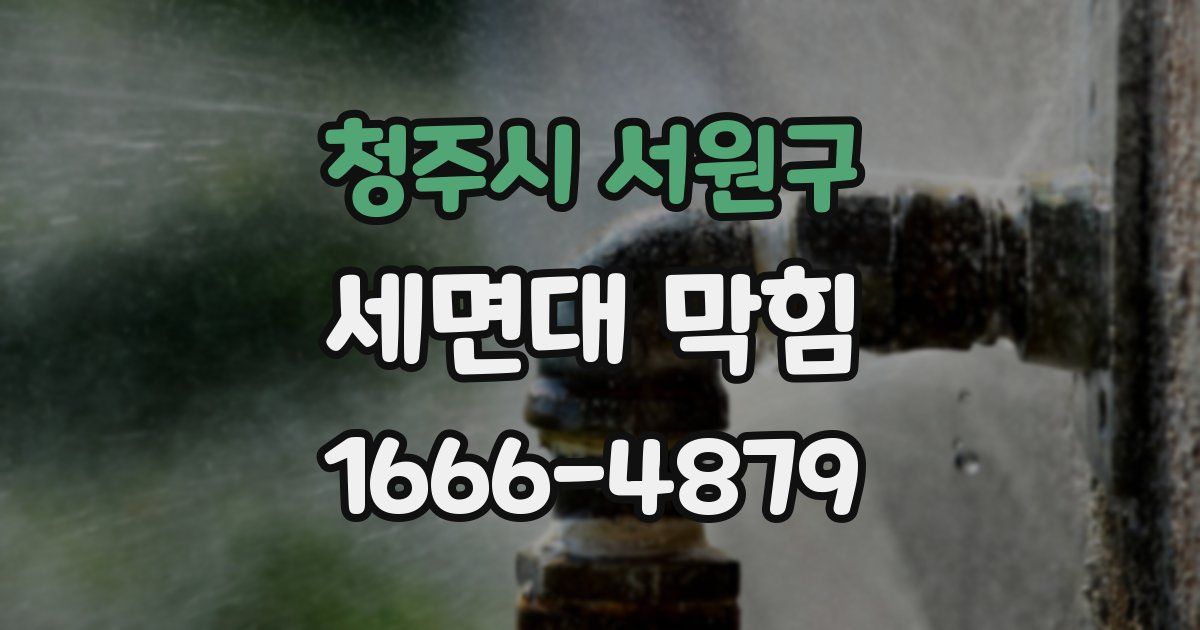 청주시 서원구 세면대 막힘