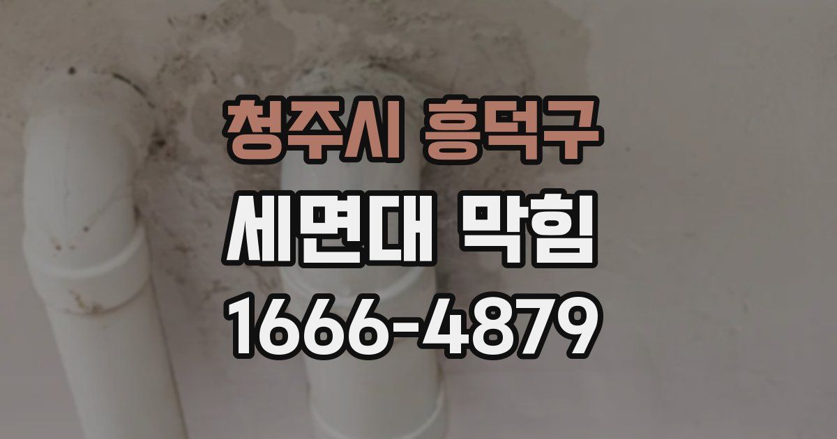 청주시 흥덕구 세면대 막힘