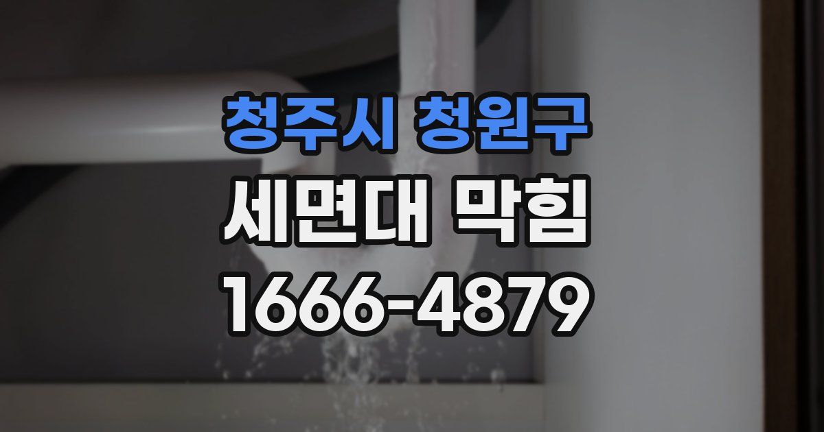 청주시 청원구 세면대 막힘