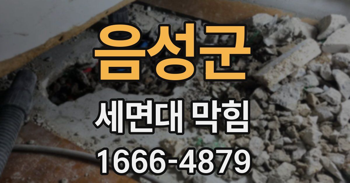 음성군 세면대 막힘