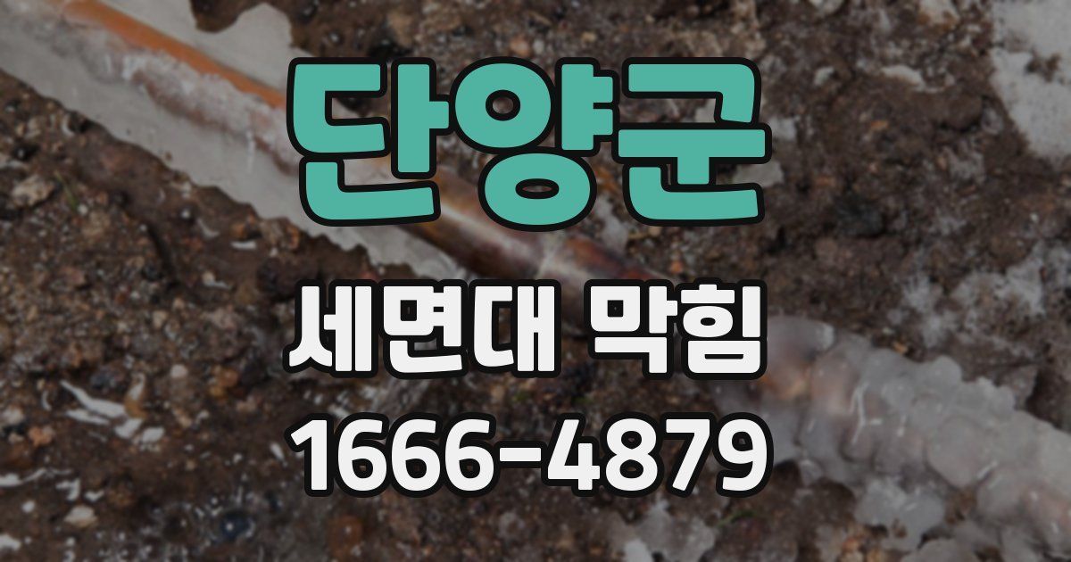 단양군 세면대 막힘