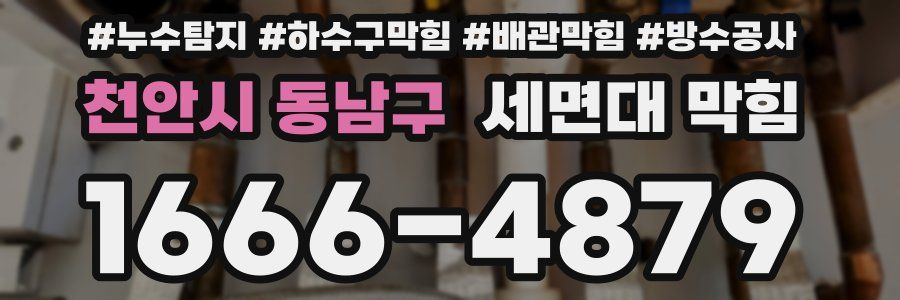 천안시 동남구 세면대 막힘