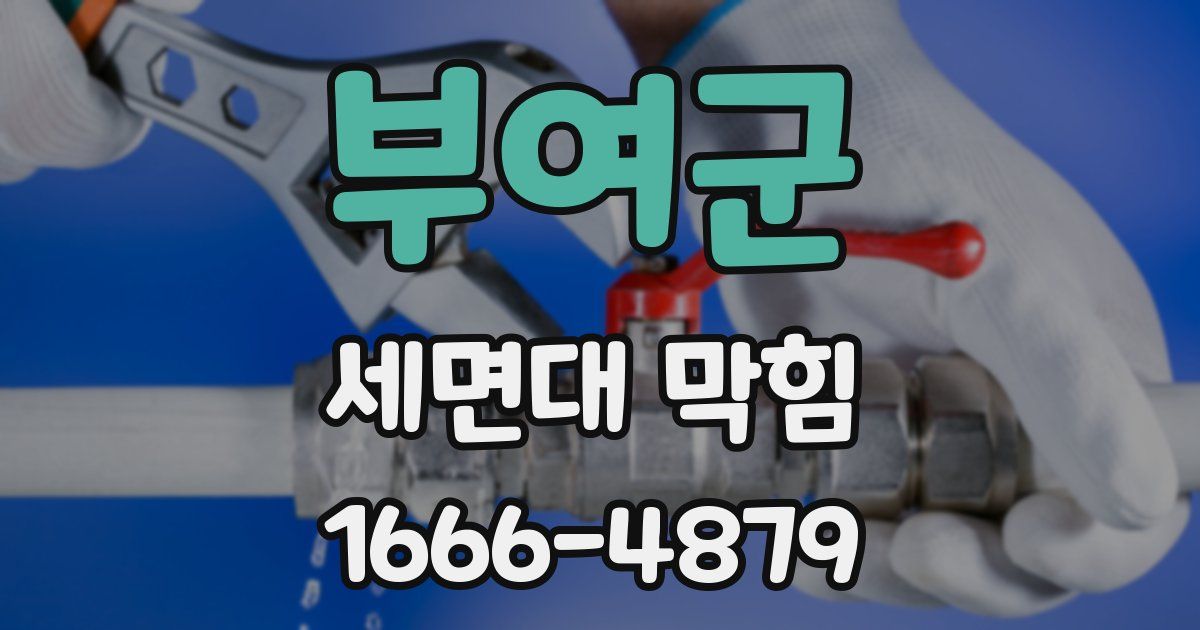 부여군 세면대 막힘