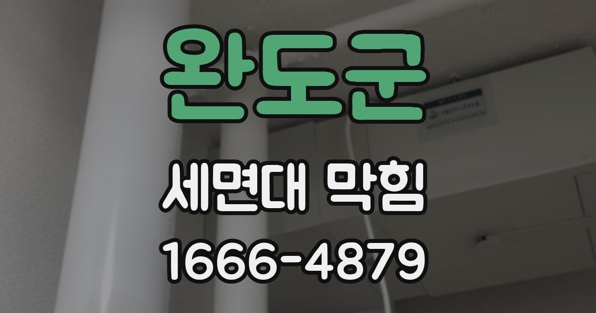 완도군 세면대 막힘