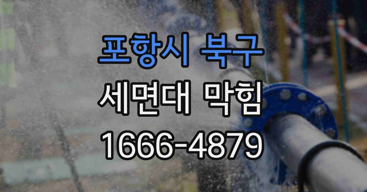 포항시 북구 세면대 막힘