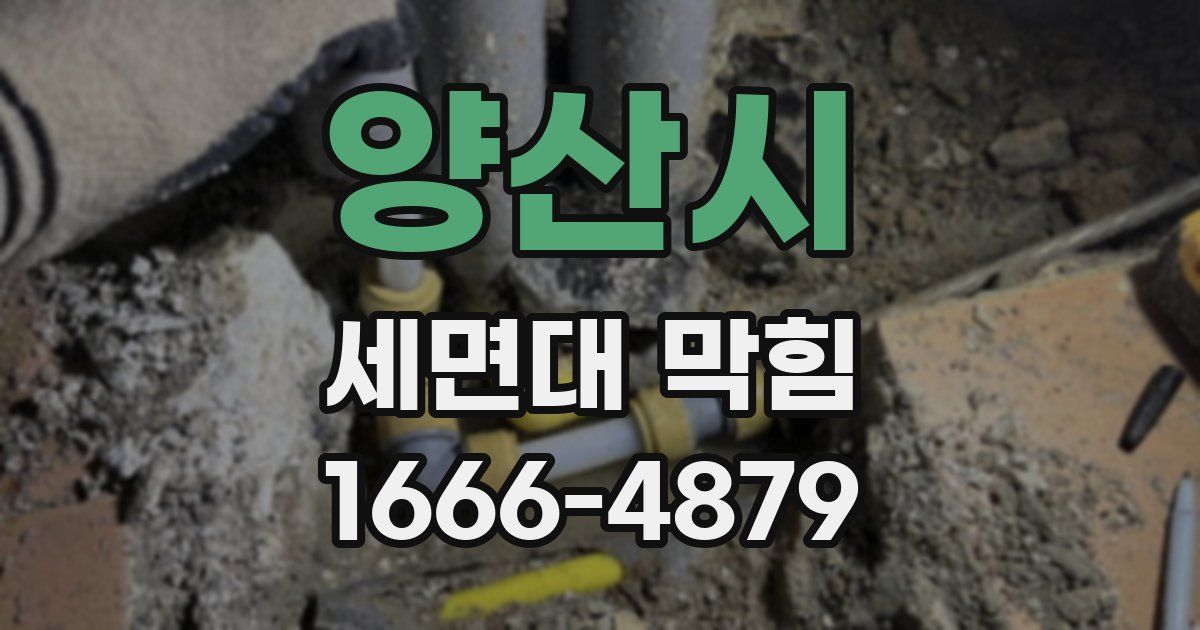 양산시 세면대 막힘