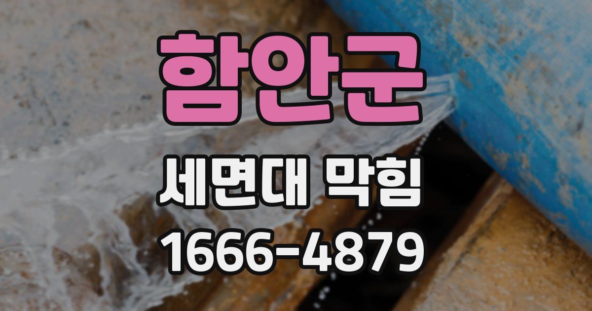 함안군 세면대 막힘