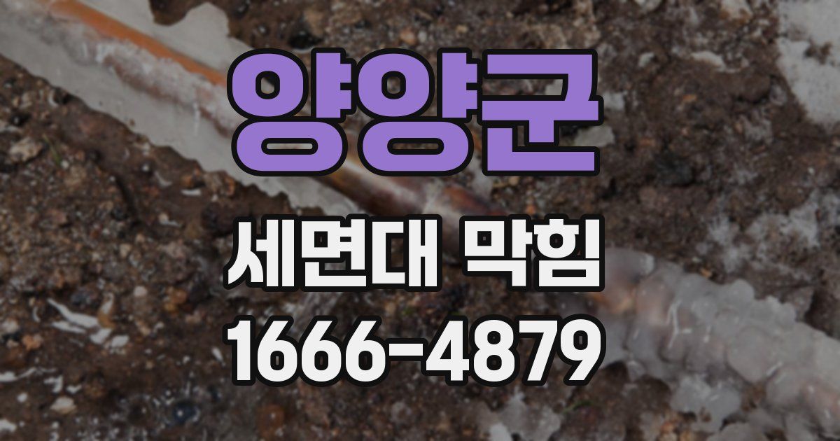 양양군 세면대 막힘