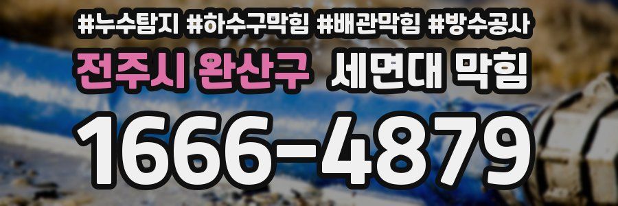 전주시 완산구 세면대 막힘