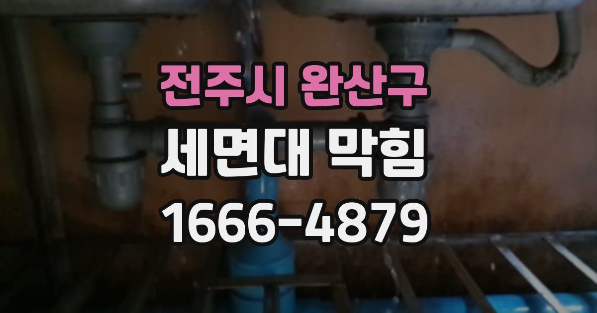 전주시 완산구 세면대 막힘