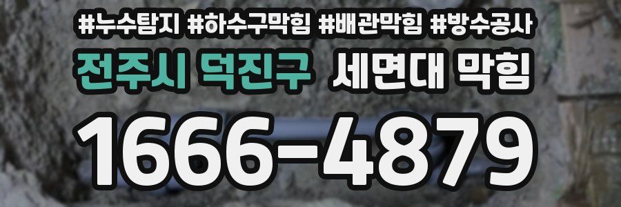 전주시 덕진구 세면대 막힘