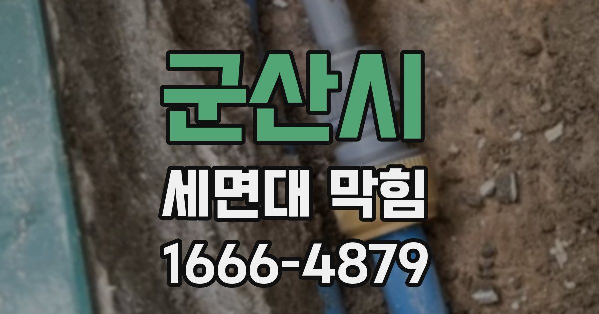 군산시 세면대 막힘