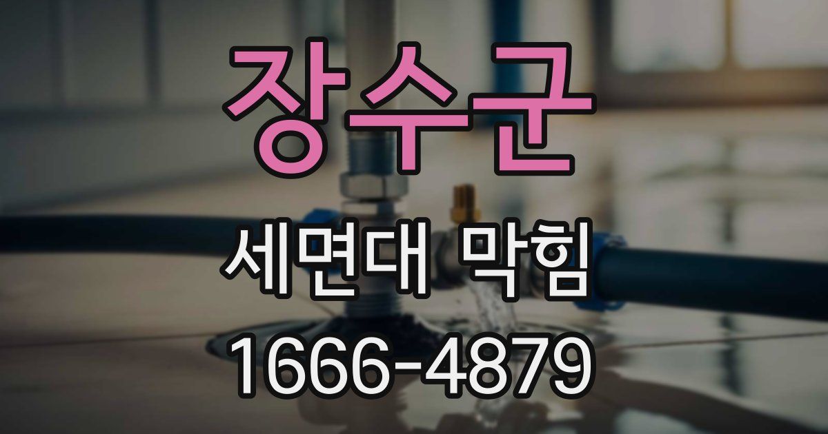 장수군 세면대 막힘
