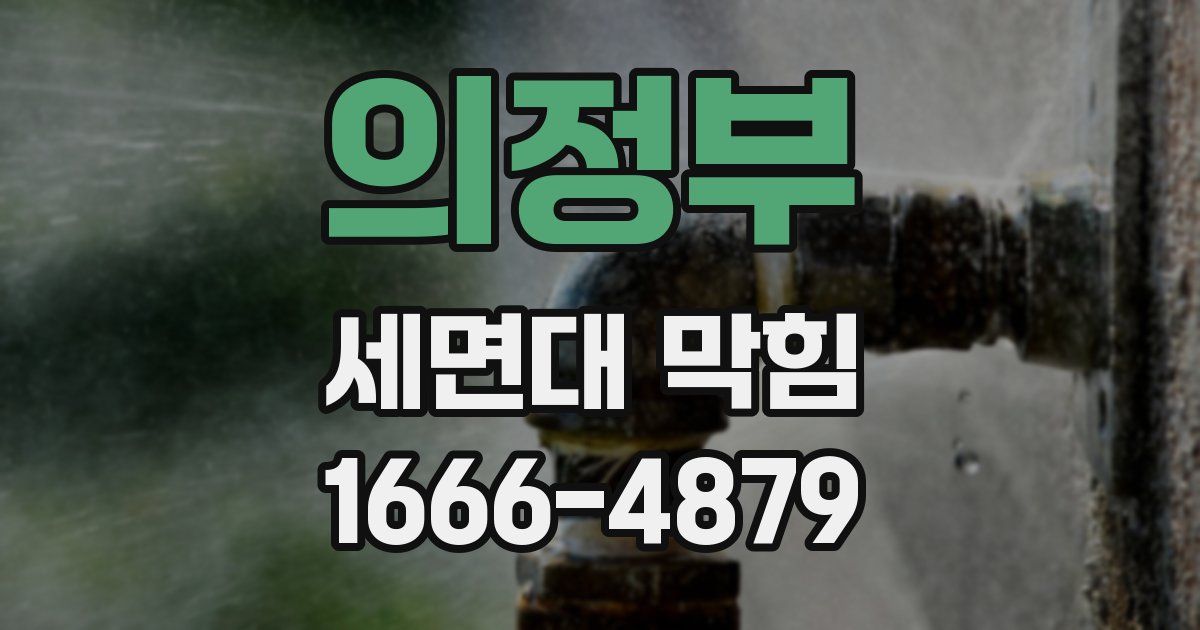 의정부 세면대 막힘
