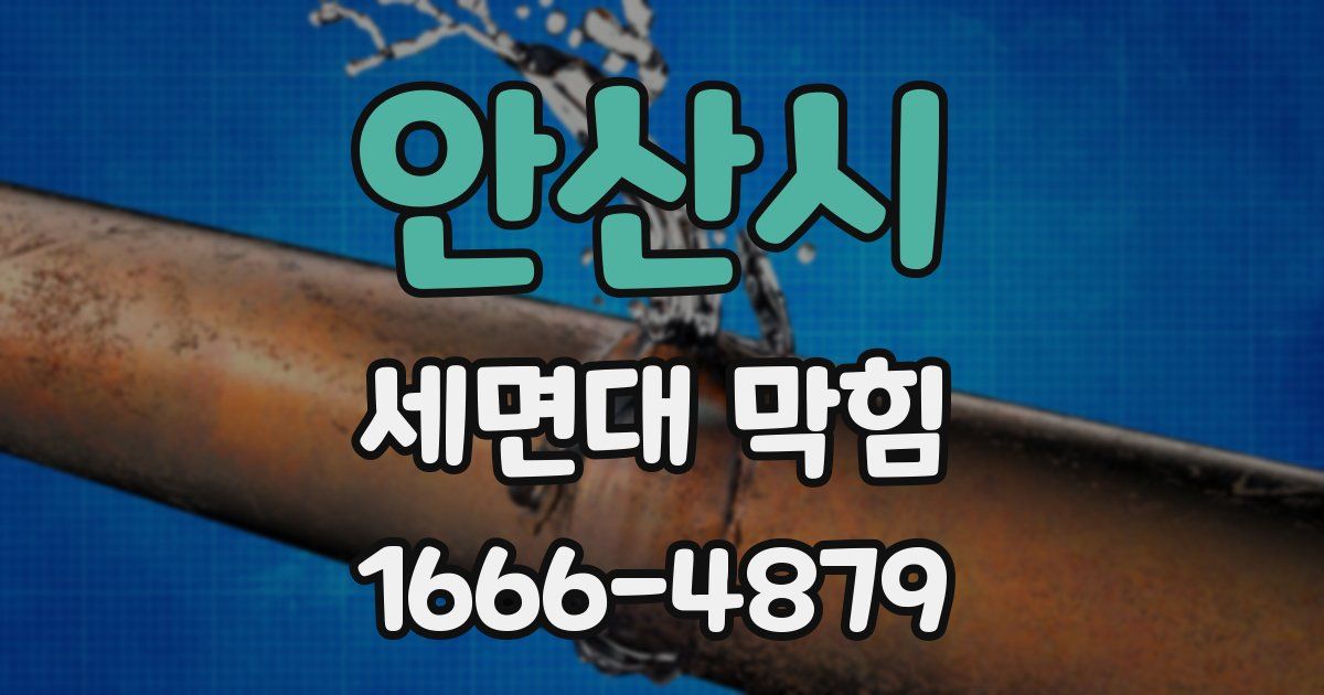 안산시 세면대 막힘