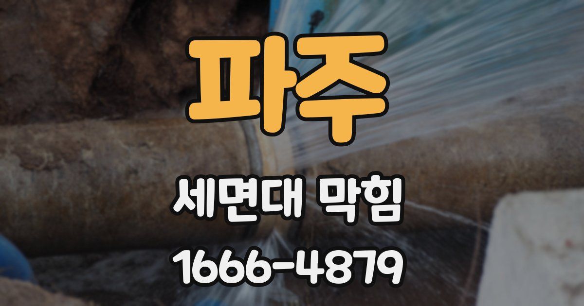 파주 세면대 막힘