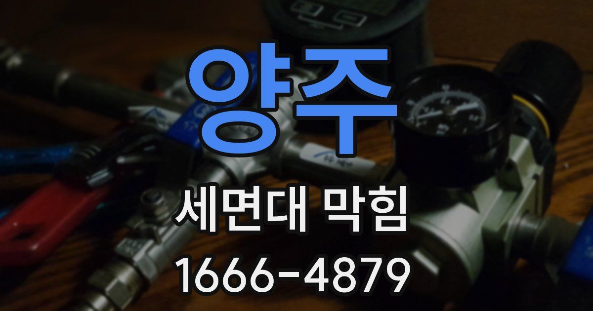 양주 세면대 막힘