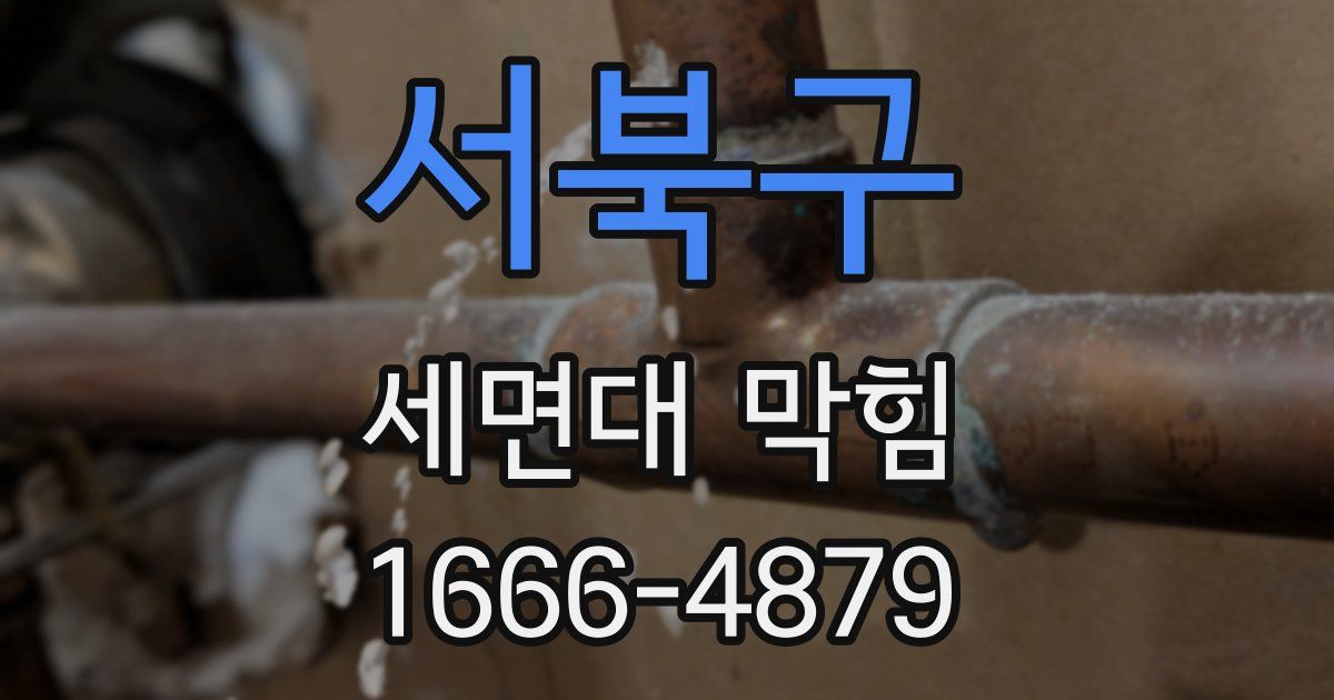 서북구 세면대 막힘