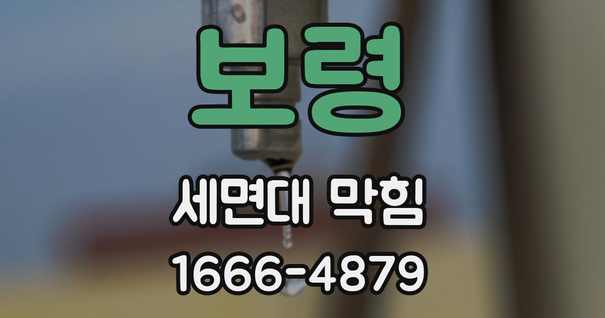 보령 세면대 막힘