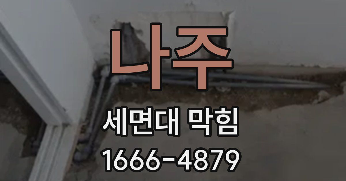 나주 세면대 막힘