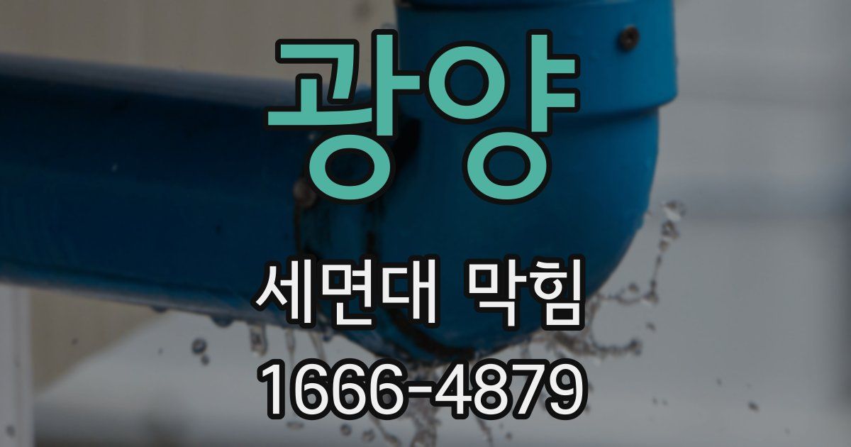 광양 세면대 막힘