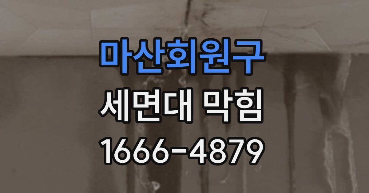 마산회원구 세면대 막힘