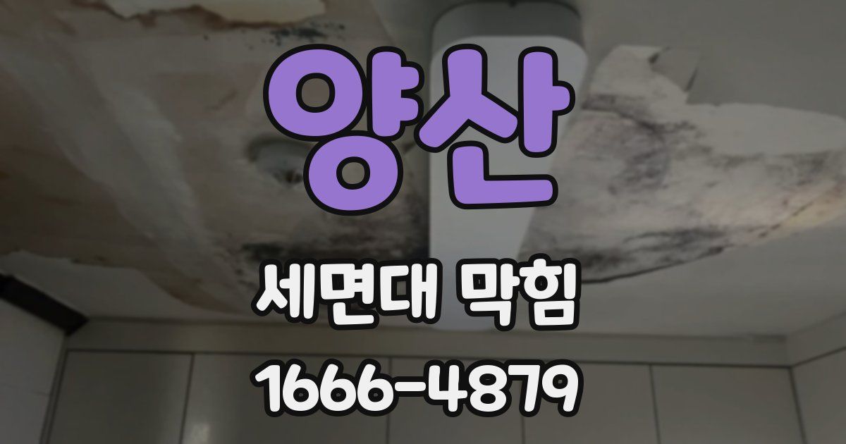 양산 세면대 막힘