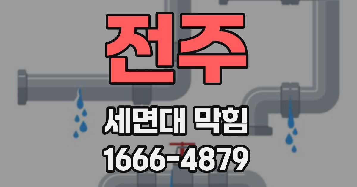 전주 세면대 막힘