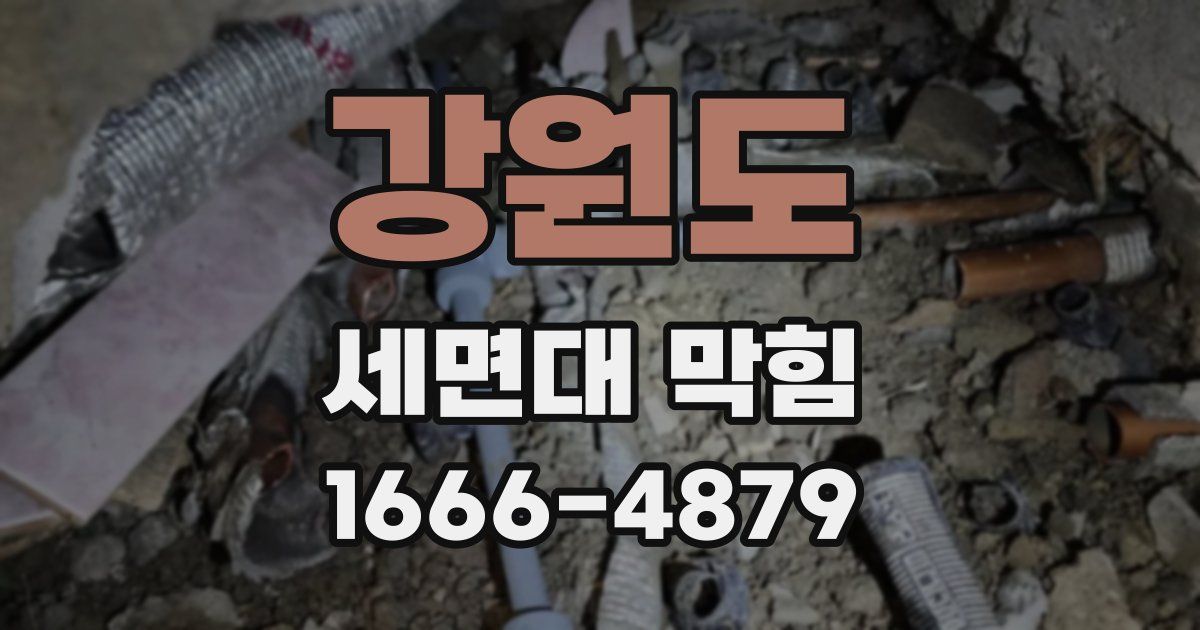 강원도 세면대 막힘