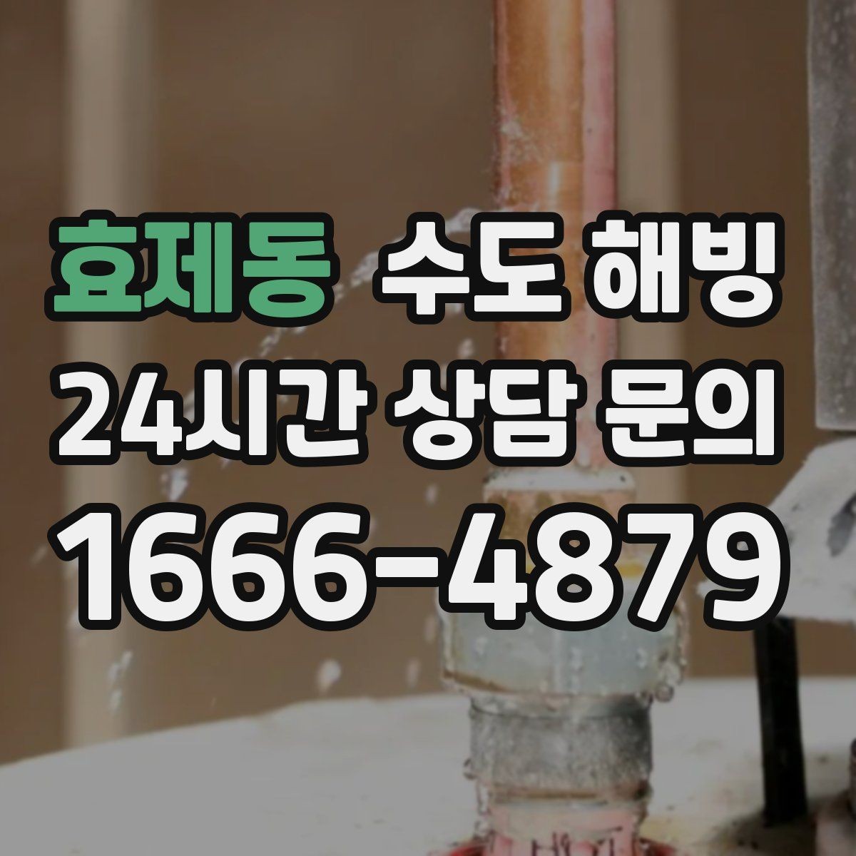 효제동 수도 해빙 출입문 옆 배관이 자주 어는 이유