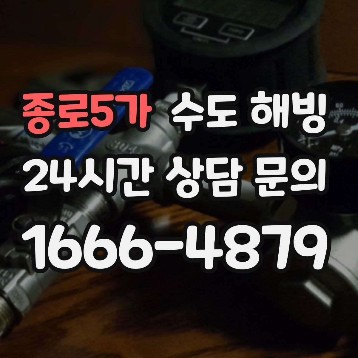 종로5가 수도 해빙 차가운 구간을 따라가면 막힌 지점이 보입니다