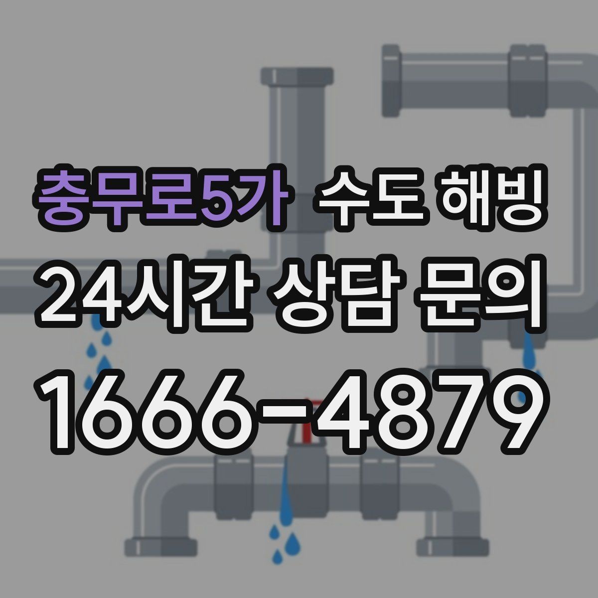 충무로5가 수도 해빙 불로 녹이면 위험한 상황을 정리