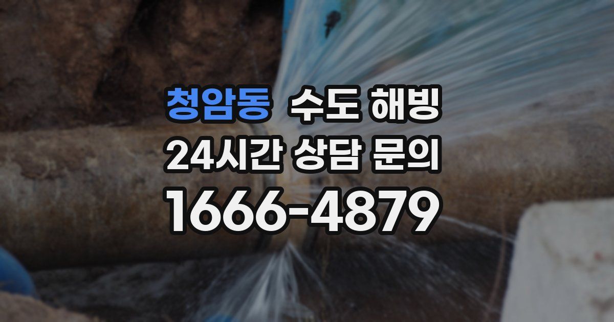 청암동 수도 해빙