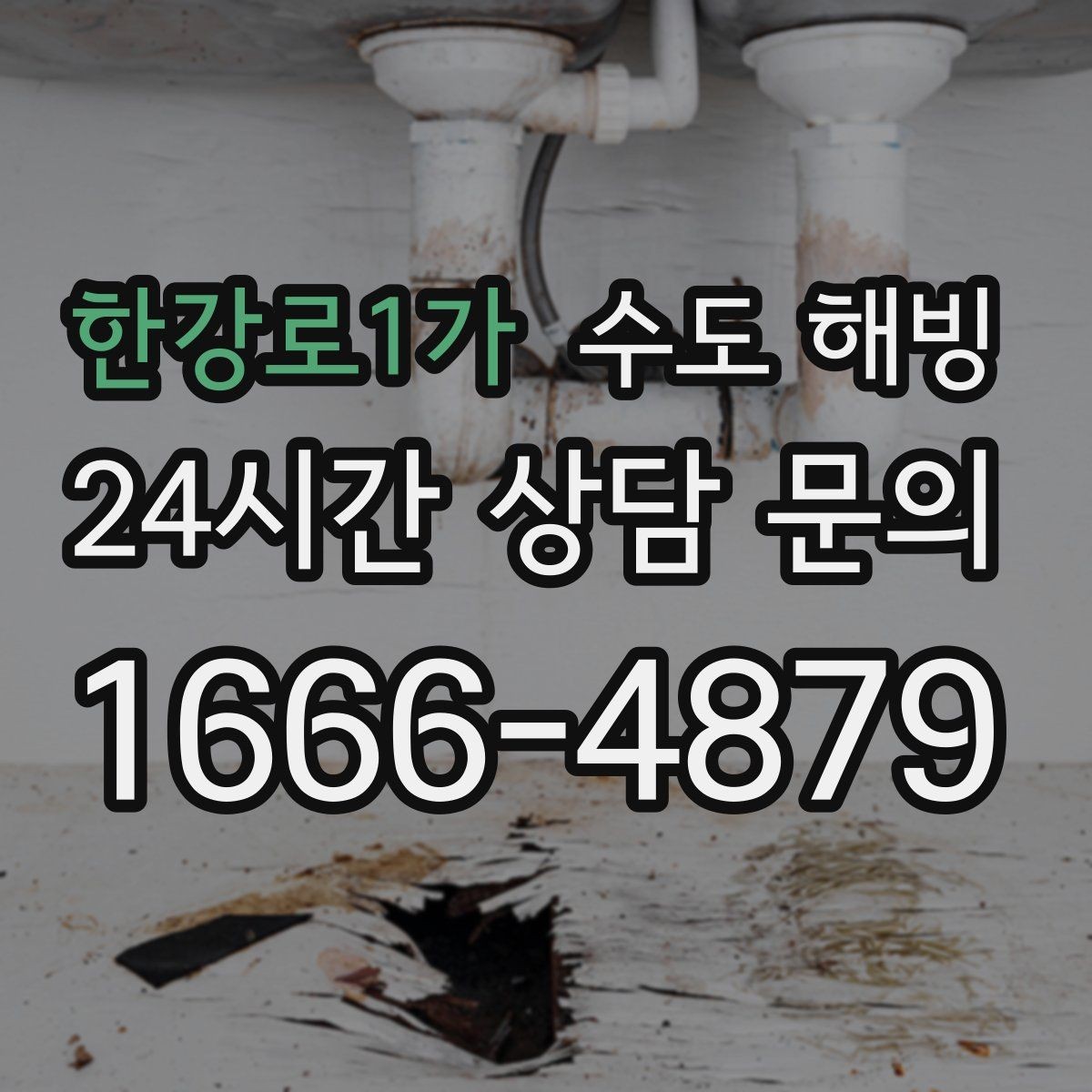 한강로1가 수도 해빙 세면대만 안 나오면 어디가 얼었을까