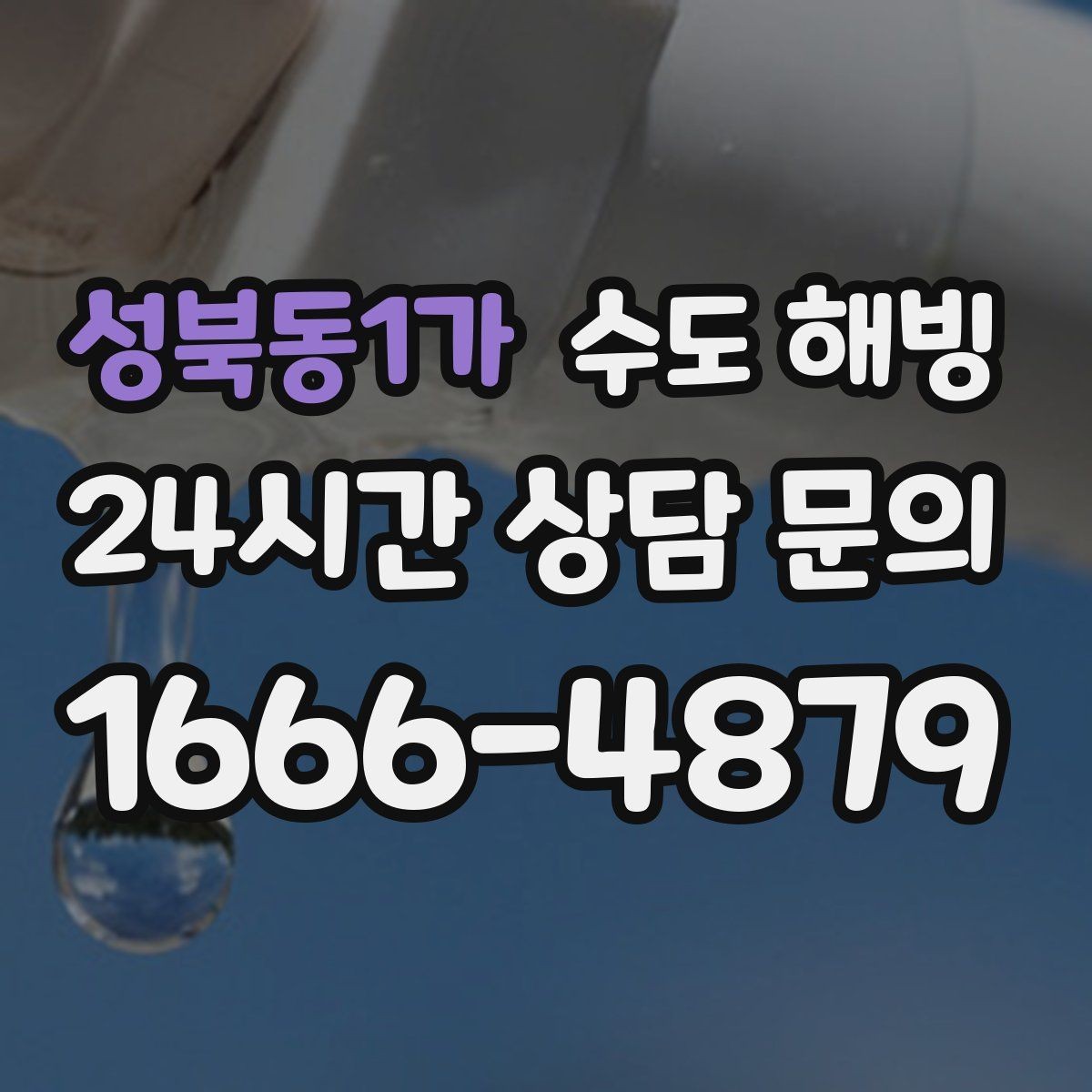성북동1가 수도 해빙 계량기가 돌지 않으면 어디가 얼었을까