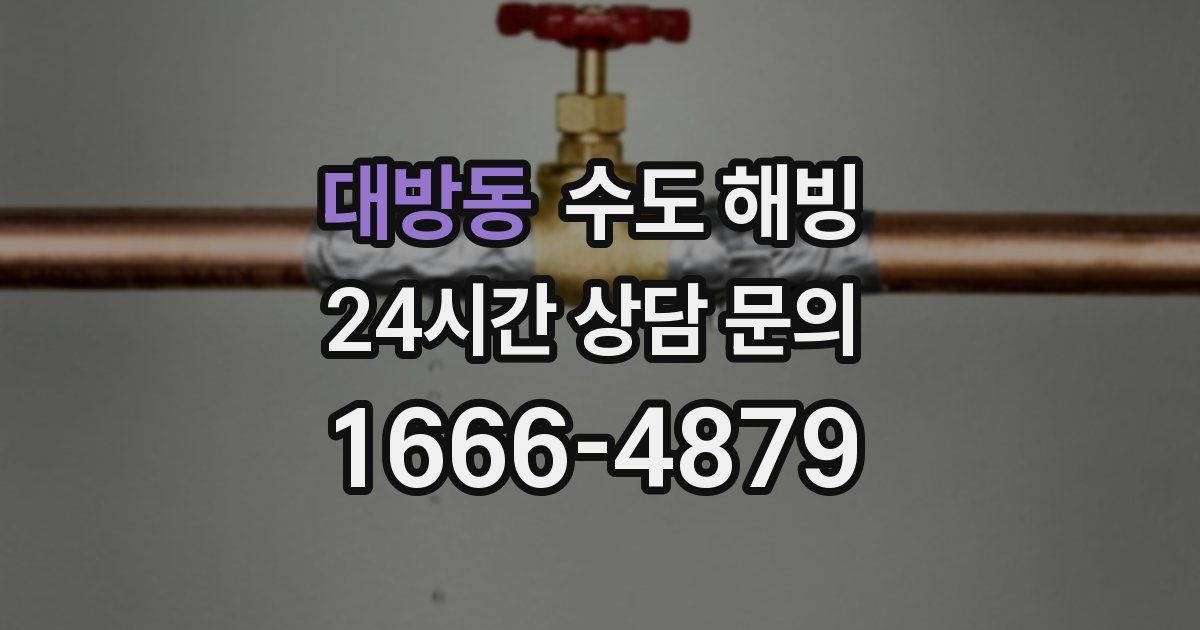 대방동 수도 해빙