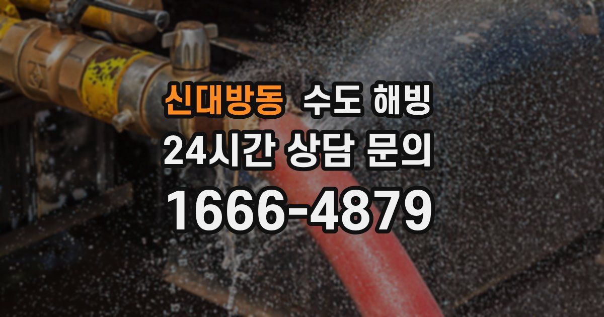 신대방동 수도 해빙