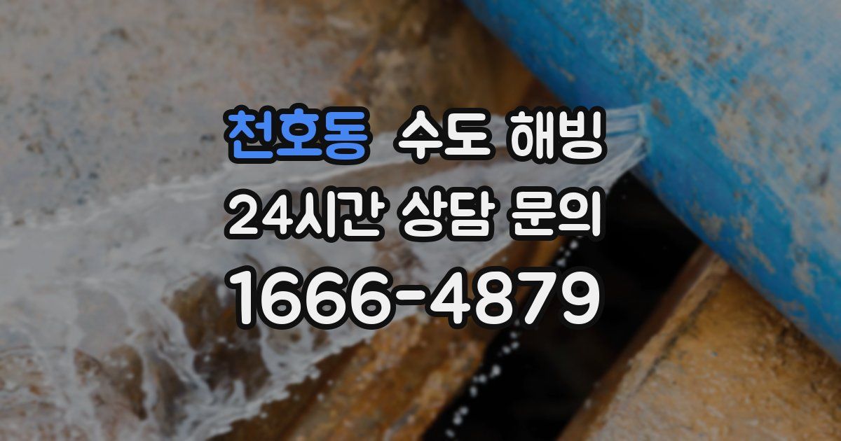 천호동 수도 해빙