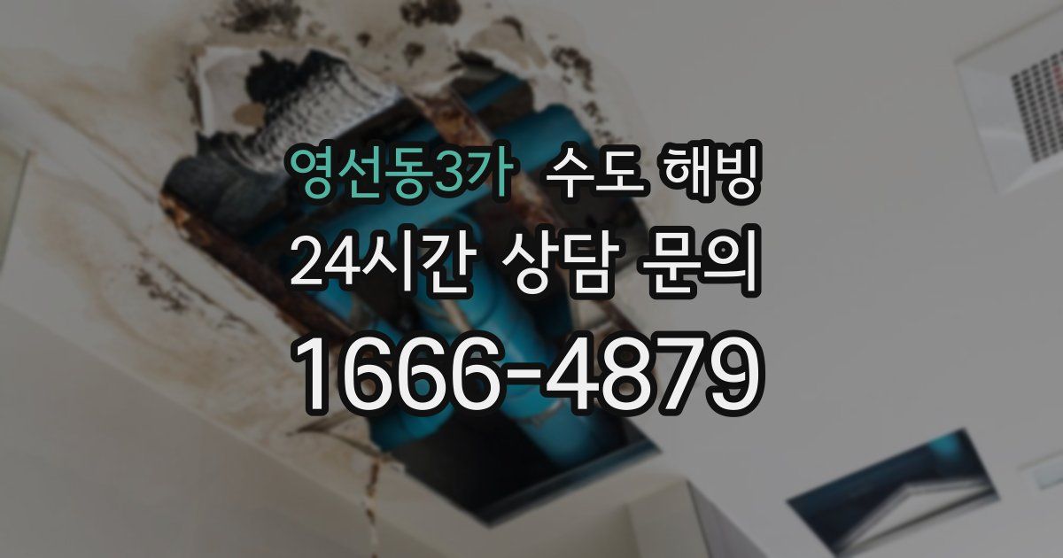 영선동3가 수도 해빙