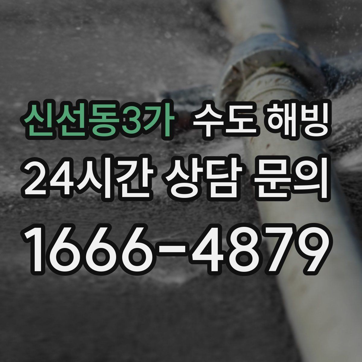신선동3가 수도 해빙 사진으로 점검이 가능한 부분은 어디까지일까