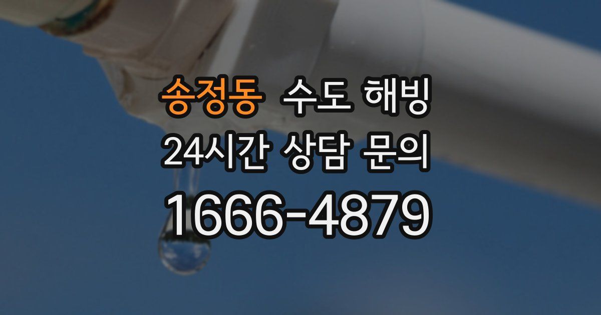 송정동 수도 해빙