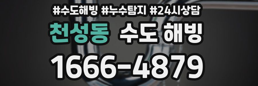 천성동 수도 해빙