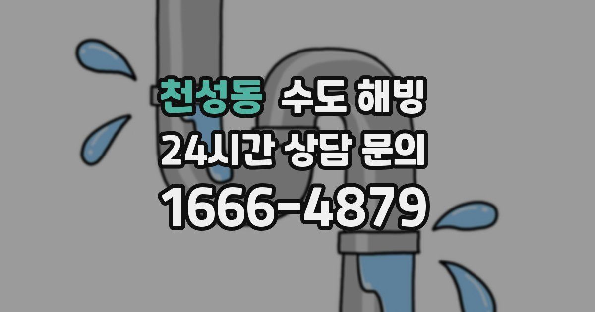 천성동 수도 해빙