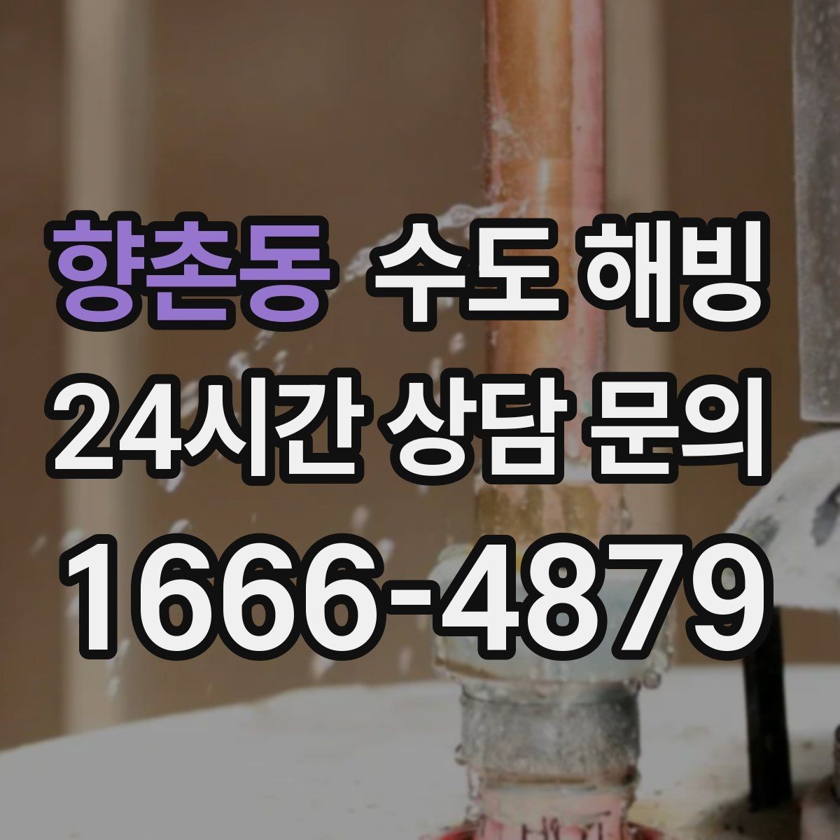 향촌동 수도 해빙 외벽 노출 배관이 얼기 쉬운 위치 정리