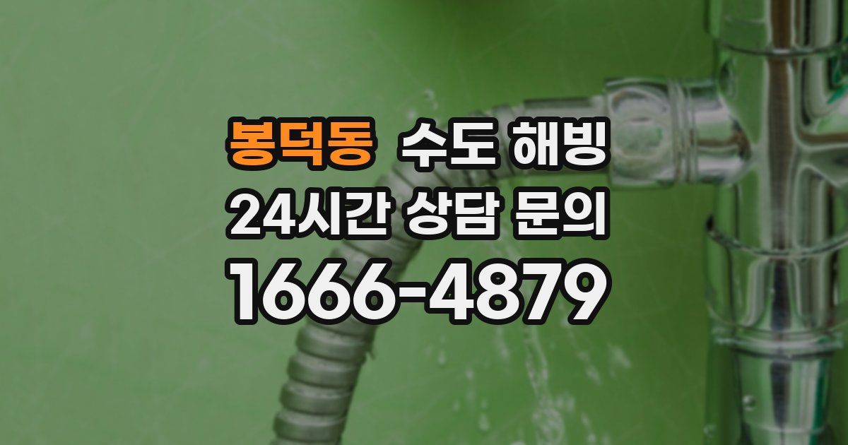 봉덕동 수도 해빙