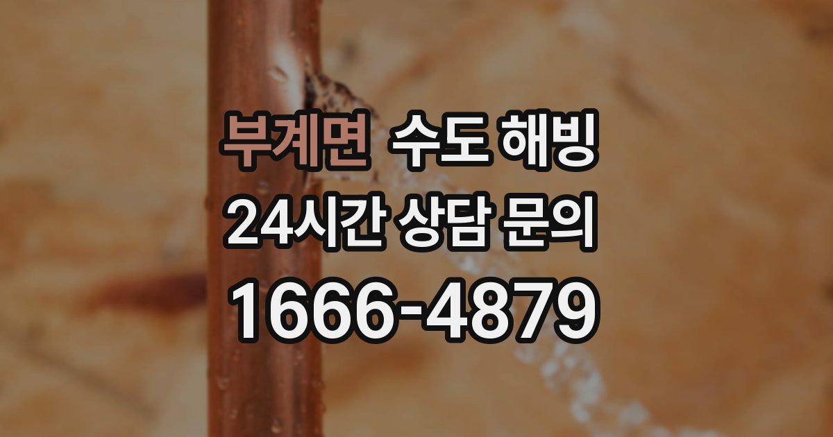 부계면 수도 해빙