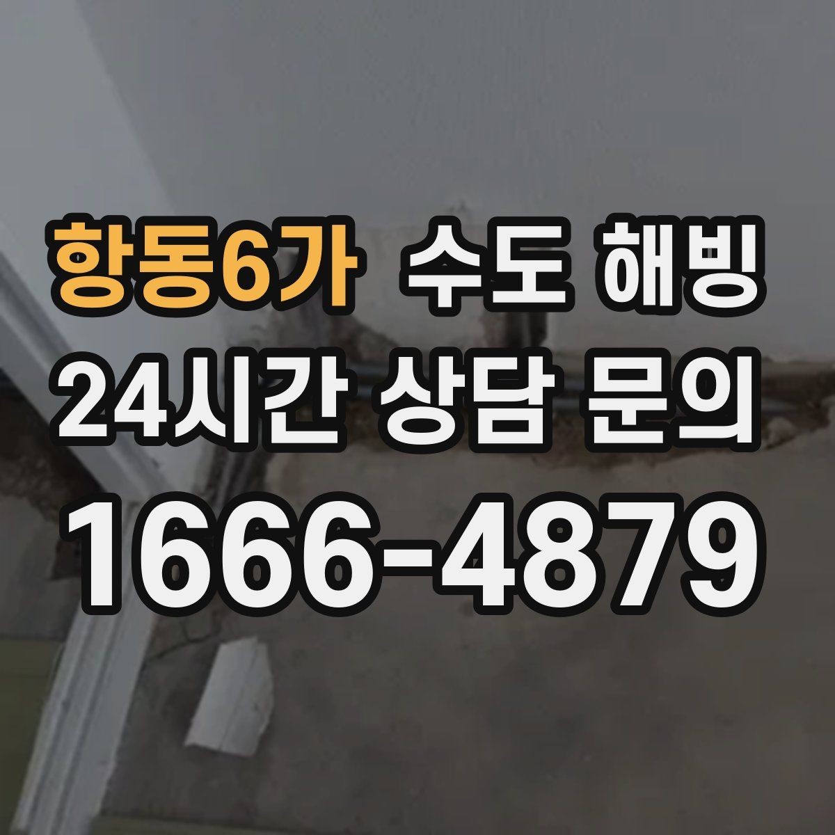 항동6가 수도 해빙 수도꼭지를 틀어도 소리만 나면 체크 포인트