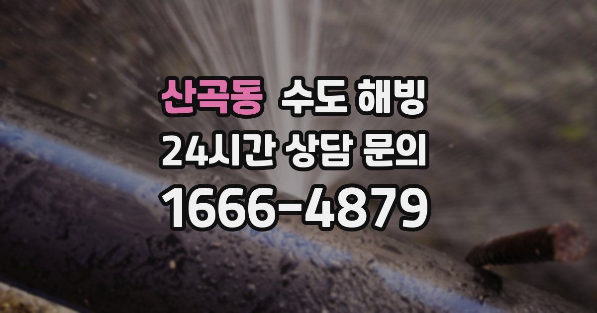 산곡동 수도 해빙